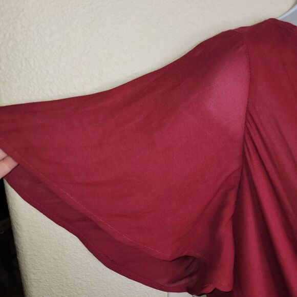 Torrid Georgette Flutter Sleeve Wrap Top Blouse Size 2 2x - Picture 3 of 6